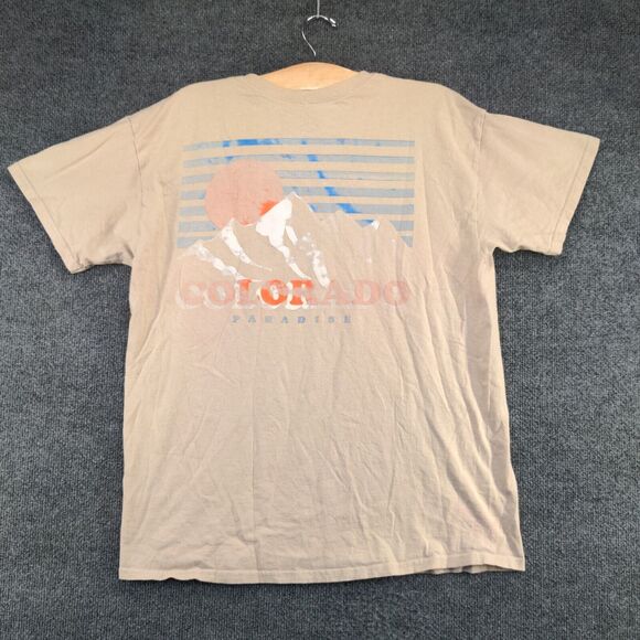 Call Your Mother Men's Colorado Paradise T-Shirt Tan Large Short Sleeve - Picture 8 of 16